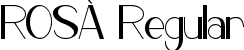 ROSÀ Regular font - ROSA.ttf