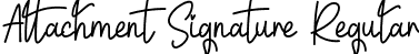 Attachment Signature Regular font - Attachment Signature.ttf