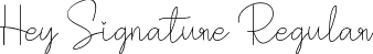 Hey Signature Regular font - Hey Signature.ttf