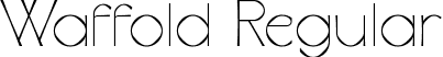 Waffold Regular font - Waffold.ttf