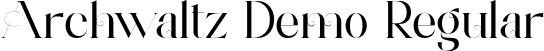 Archwaltz Demo Regular font - Archwaltz Demo Regular.otf