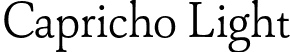 Capricho Light font - hoftype-capricho-light.otf