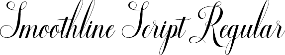 Smoothline Script Regular font - SmoothlineScript.ttf