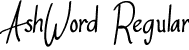 AshWord Regular font - AshWord.otf