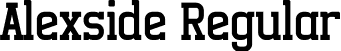 Alexside Regular font - Alexside.ttf