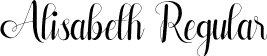 Alisabeth Regular font - Alisabeth.ttf