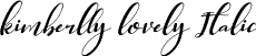 kimberlly lovely Italic font - kimberlly lovely italic.otf