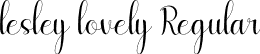 lesley lovely Regular font - lesley lovely.ttf