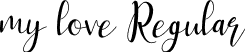 my love Regular font - mylove-axmvr.otf