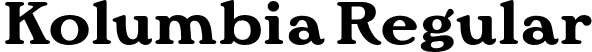 Kolumbia Regular font - Kolumbia-Regular.otf