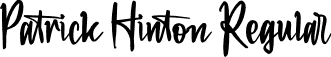 Patrick Hinton Regular font - Patrick Hinton.ttf