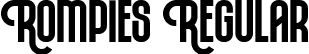 Rompies Regular font - RompiesRegular-eZKVl.ttf