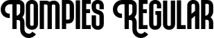 Rompies Regular font - RompiesRegular-WyKYG.otf