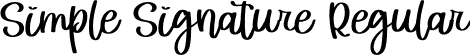 Simple Signature Regular font - Simple Signature.otf