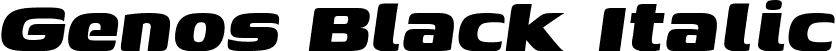 Genos Black Italic font - Genos-BlackItalic.ttf