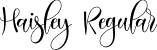 Haisley Regular font - Haisley-jEmEy.otf