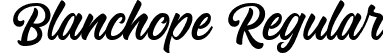 Blanchope Regular font - blanchope-free.ttf