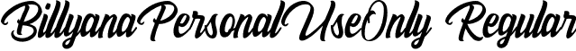 BillyanaPersonalUseOnly Regular font - Billyanapersonaluseonly-owM6a.otf