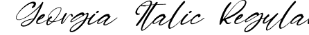 Georgia Italic Regular font - Georgia Italic.ttf