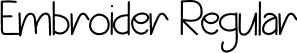 Embroider Regular font - Embroider.otf