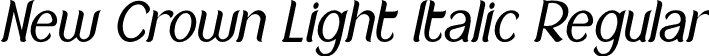 New Crown Light Italic Regular font - NewCrownLightItalicDemo-K7WAZ.otf