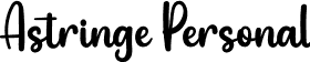 Astringe Personal font - Astringe-Personal.otf