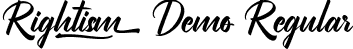 Rightism Demo Regular font - RightismDemoRegular.ttf