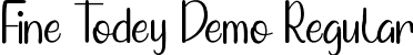 Fine Todey Demo Regular font - FineTodeyDemoRegular.ttf