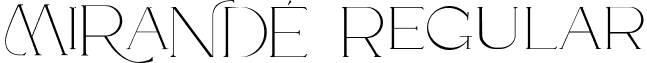 Mirande Regular font - Mirande.ttf