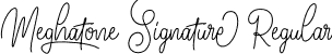 Meghatone Signature Regular font - Meghatone Signature.ttf