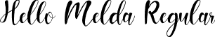 Hello Melda Regular font - HelloMelda-owMEV.otf