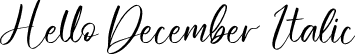 Hello December Italic font - Hello December Italic.otf