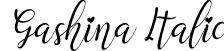 Gashina Italic font - Gashina Italic.otf