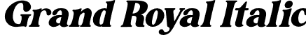 Grand Royal Italic font - Grand Royal Italic.ttf