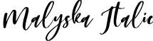 Malyska Italic font - Malyska Italic.otf