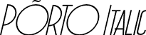 PÕRTO Italic font - PσRTO ITALIC.otf