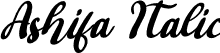 Ashifa Italic font - Ashifa Italic.ttf