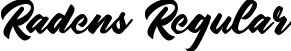 Radens Regular font - Radens.ttf