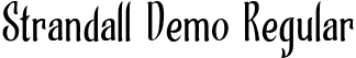 Strandall Demo Regular font - StrandallDemo-nRXJ0.ttf