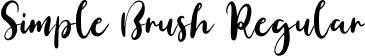 Simple Brush Regular font - SimpleBrush-3zm8p.otf