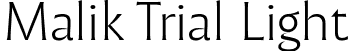 Malik Trial Light font - MalikTrial-Light.ttf