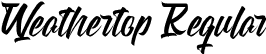 Weathertop Regular font - Weathertop.otf