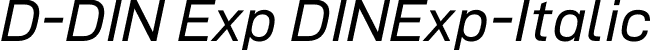D-DIN Exp DINExp-Italic font - D-DINExp-Italic.otf