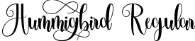 Hummingbird Regular font - hummingbird.ttf