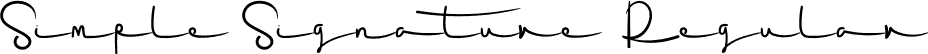 Simple Signature Regular font - SimpleSignature.otf