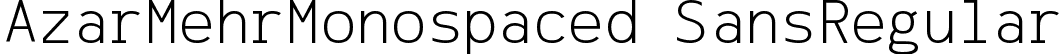 AzarMehrMonospaced SansRegular font - AzarMehrMonospacedSansRegular.ttf