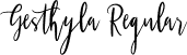 Gesthyla Regular font - Gesthyla-1GaAv.ttf