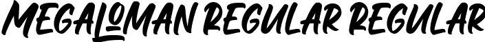 Megaloman Regular Regular font - Megaloman.ttf