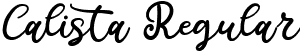 Calista Regular font - Calista.ttf