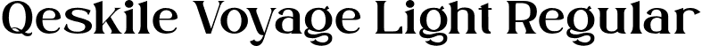 Qeskile Voyage Light Regular font - Din Studio - QeskileVoyage-Light.otf